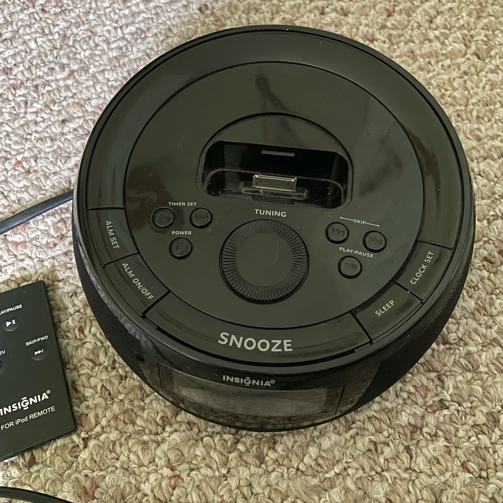 Insignia Black Clock Radio